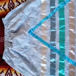 Elegant Blue and Silver Women's Skirt